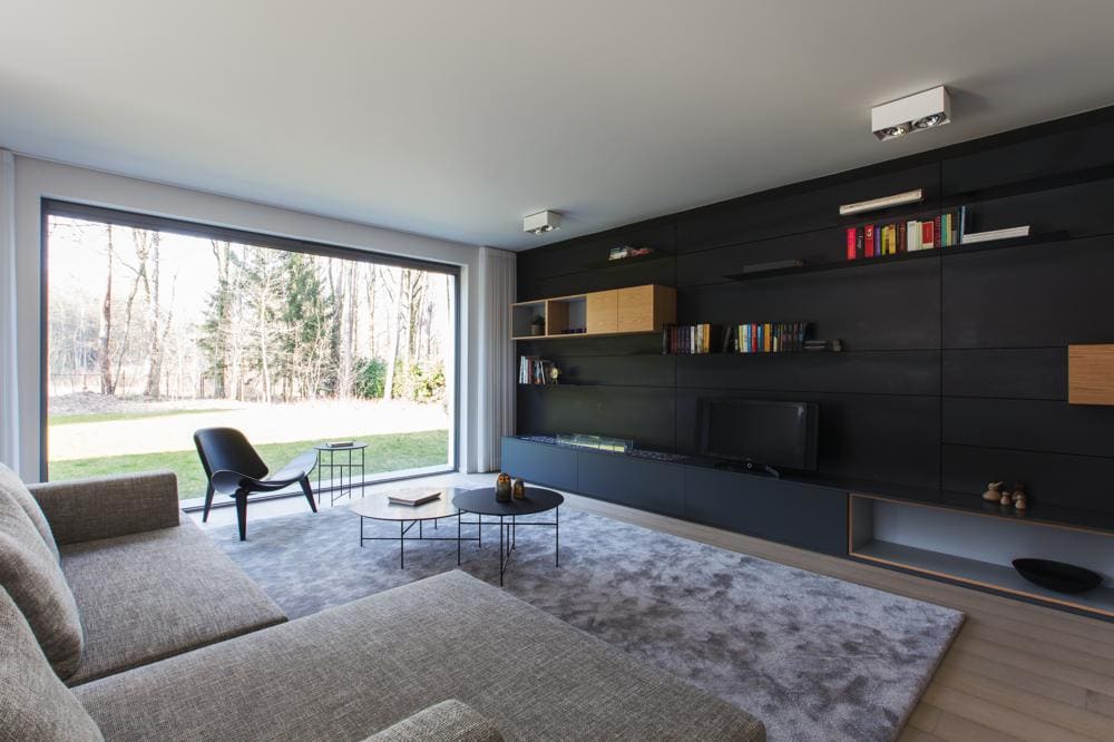 Hedendaags Realisatie: woonkamer en salon met open haard - MasterMeubel NZ-55