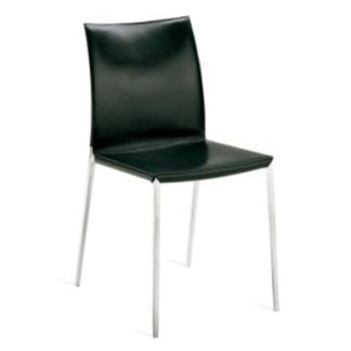 LiaLia stoel 2086-2087 zonder armleuningen Stoel met structuur in gepolijste of gelakte aluminiumlegering, zwart, grafiet of wit. Zitting, rugleuning en armen gestoffeerd in polyurethaan. Afneembare hoes in stof of leder of niet afneembaar in leer. De perfecte stoel voor elk interieur