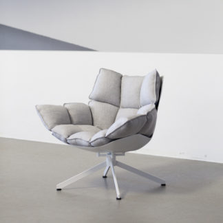 Huskhusk - outdoor fauteuil - basis wit aluminium - bekleding stof ecate