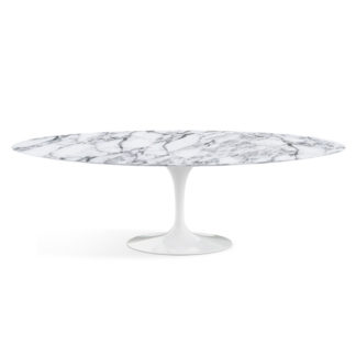 The Saarinen Collectionsaarinen - tafel - top in arabescato marmer en witte voet