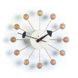 Ball Clockball clock, naturel hout