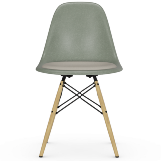 DSW Fiberglass Side Chair + zitkussenDSW Fiber. - sea foam green - hopsak warm grey/ivoryLEVERTIJD: 8 weken