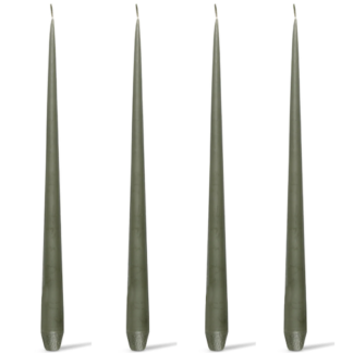 Lacque CandleSet van 4 kaarsen – Army Green – 32cm – Ester & ErikLEVERTIJD: 10 weken