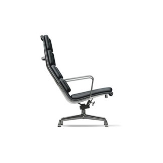 Soft Pad EA222Soft Pad Chair EA 222 - fauteuil - onderstel verchroomd - bekleding leder zwartLEVERTIJD: 8 weken